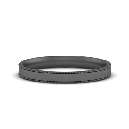Stepped Edge Comfort Fit Flat Mens Band Fascinating Diamonds