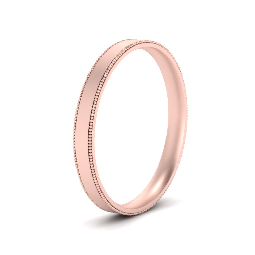 Stepped Edge Comfort Fit Flat Mens Band Fascinating Diamonds