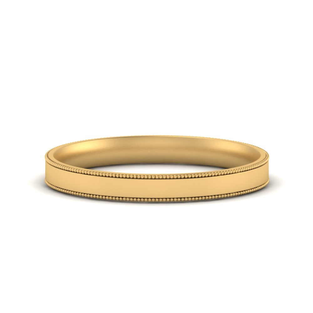 Stepped Edge Comfort Fit Flat Mens Band Fascinating Diamonds