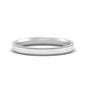 Stepped Edge Comfort Fit Flat Mens Band Fascinating Diamonds