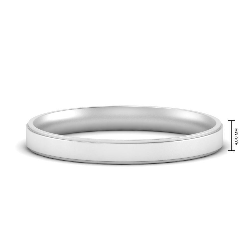 Steps Edge Comfort Fit Mens Band Fascinating Diamonds