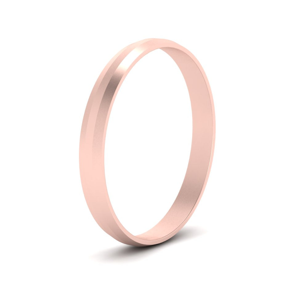 Wedding Band Beveled Edge Matte Fascinating Diamonds