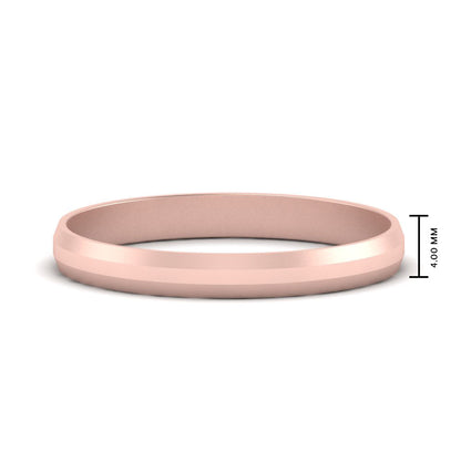 Wedding Band Beveled Edge Matte Fascinating Diamonds
