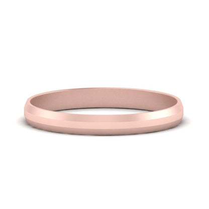 Wedding Band Beveled Edge Matte Fascinating Diamonds