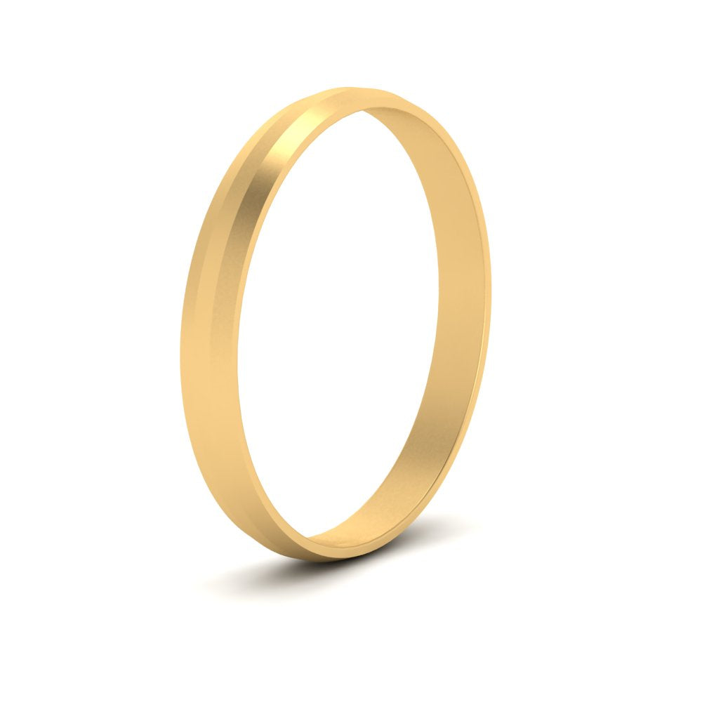 Wedding Band Beveled Edge Matte Fascinating Diamonds