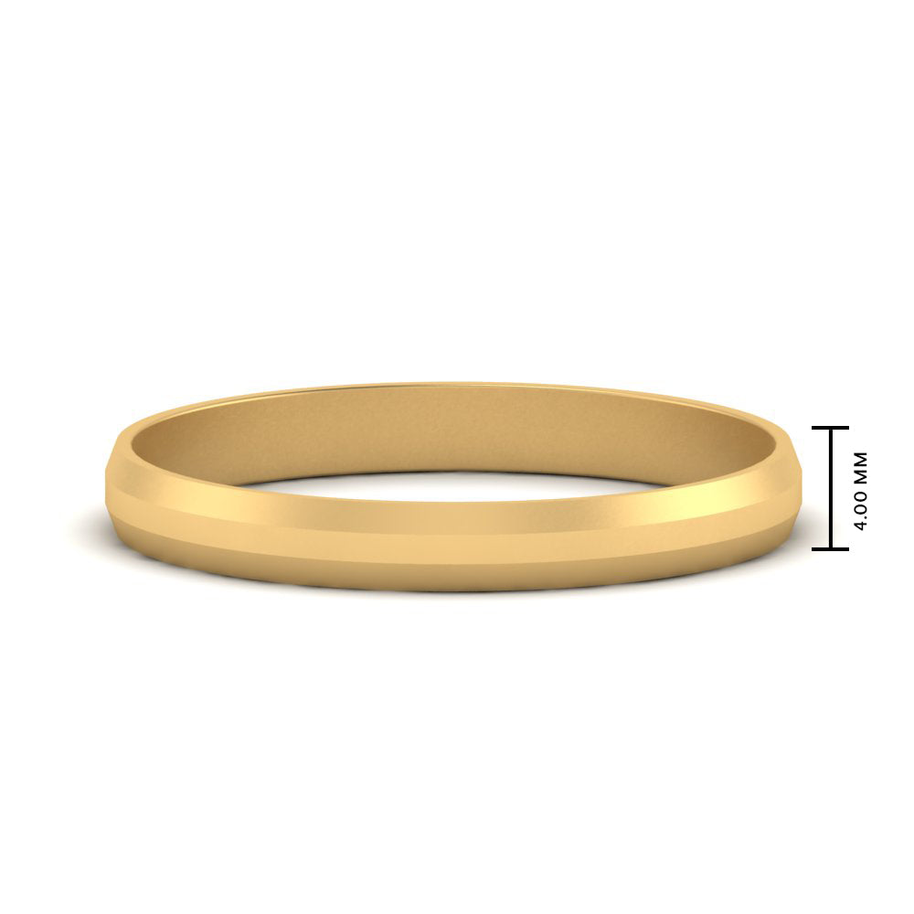 Wedding Band Beveled Edge Matte Fascinating Diamonds