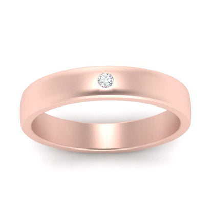 Round Diamond Classic Mens Band Fascinating Diamonds