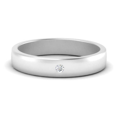 Round Diamond Classic Mens Band Fascinating Diamonds