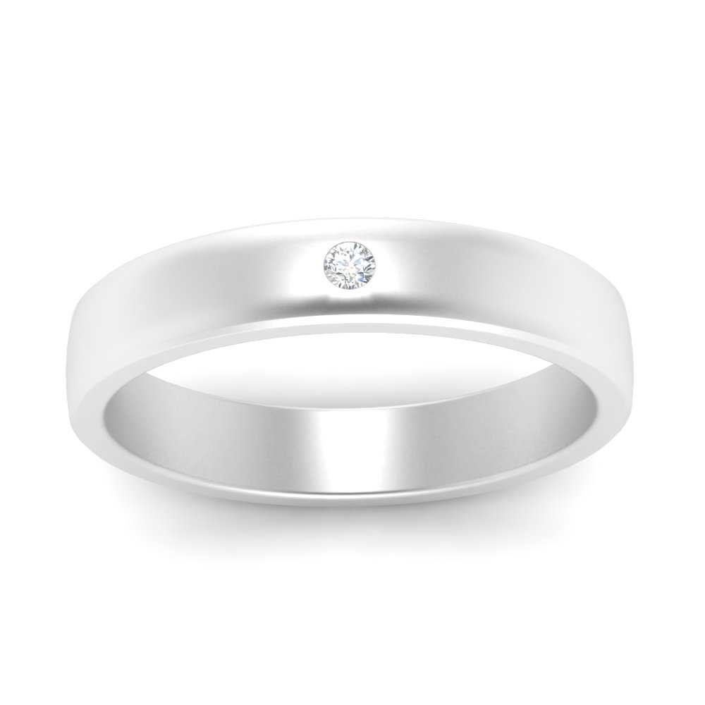 Round Diamond Classic Mens Band Fascinating Diamonds