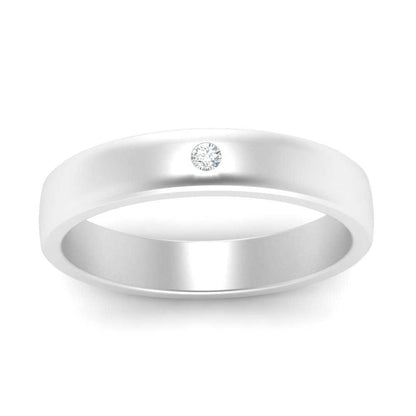 Round Diamond Classic Mens Band Fascinating Diamonds