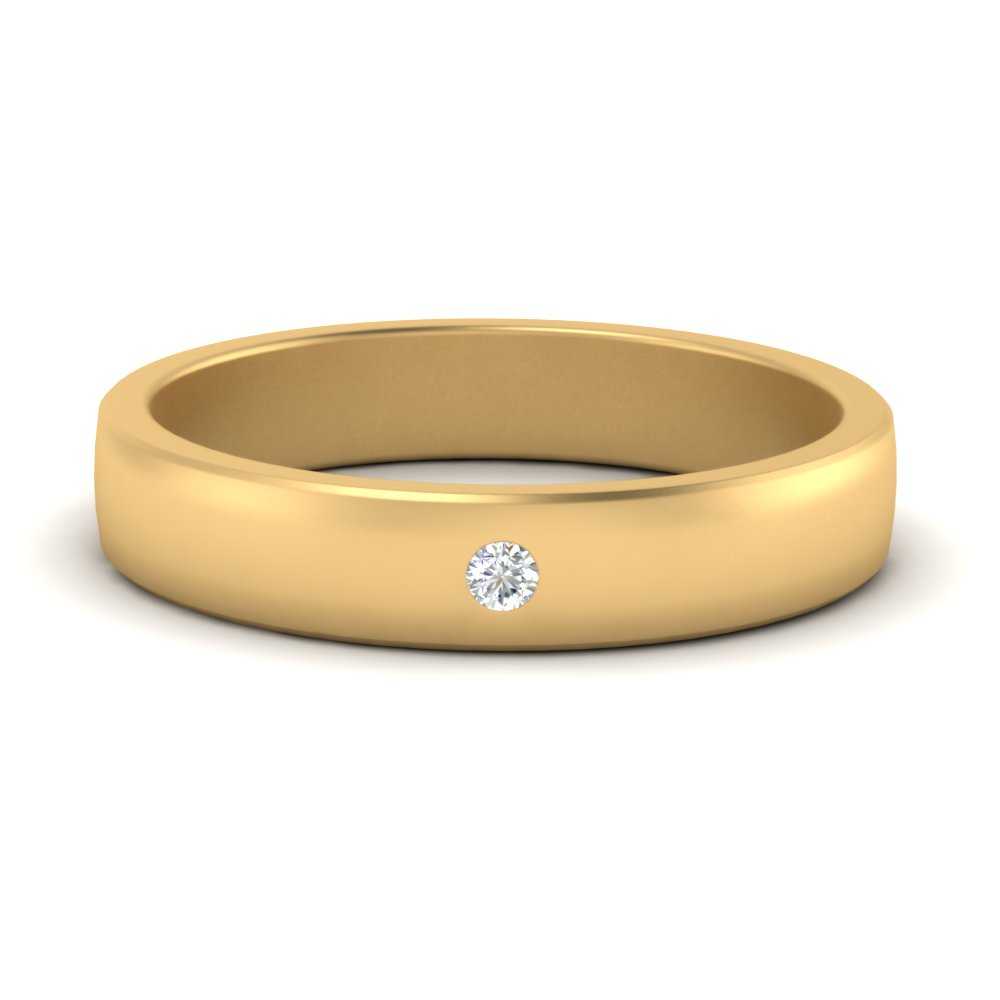 Round Diamond Classic Mens Band Fascinating Diamonds