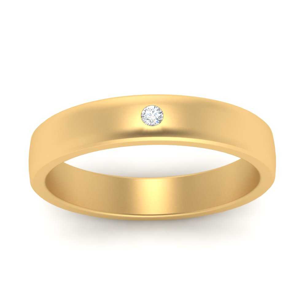 Round Diamond Classic Mens Band Fascinating Diamonds
