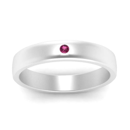 Round Diamond Classic Mens Band Fascinating Diamonds