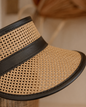 Sumi Leather and Cane Rattan Visor Village Thrive