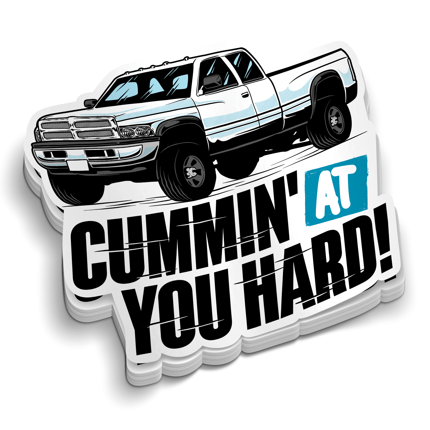 Cummin At You Hard -  Hard Hat Decal Armed American Supply