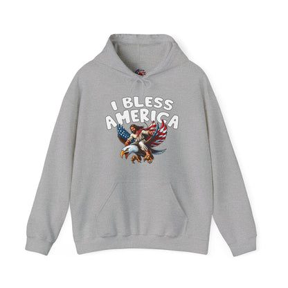 I Bless America Hooded Sweatshirt The Devil's Pickle