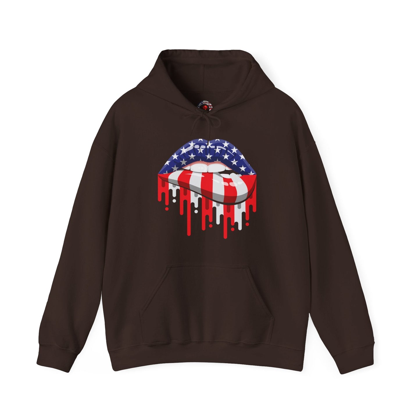American Flag Lips Hooded Sweatshirt The Devil's Pickle