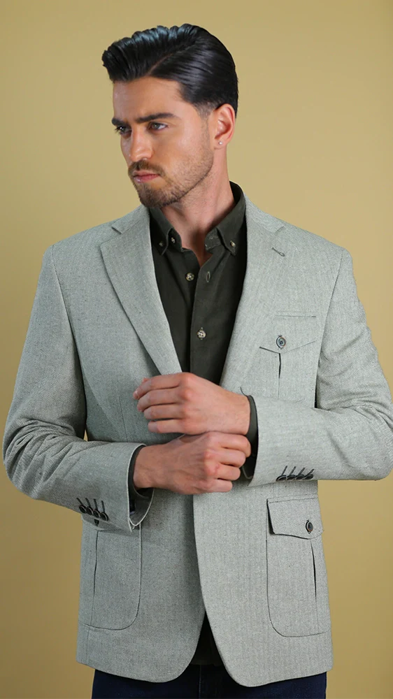 Be Spoke Blazer (Olive) Bright Moons