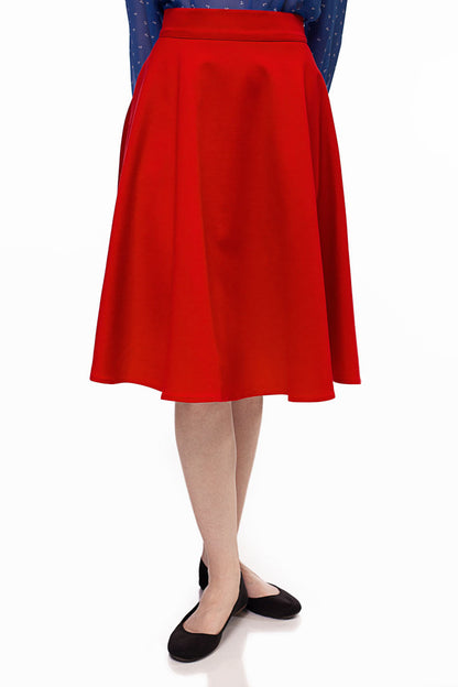 Charlotte Skirt in Red Retrolicious