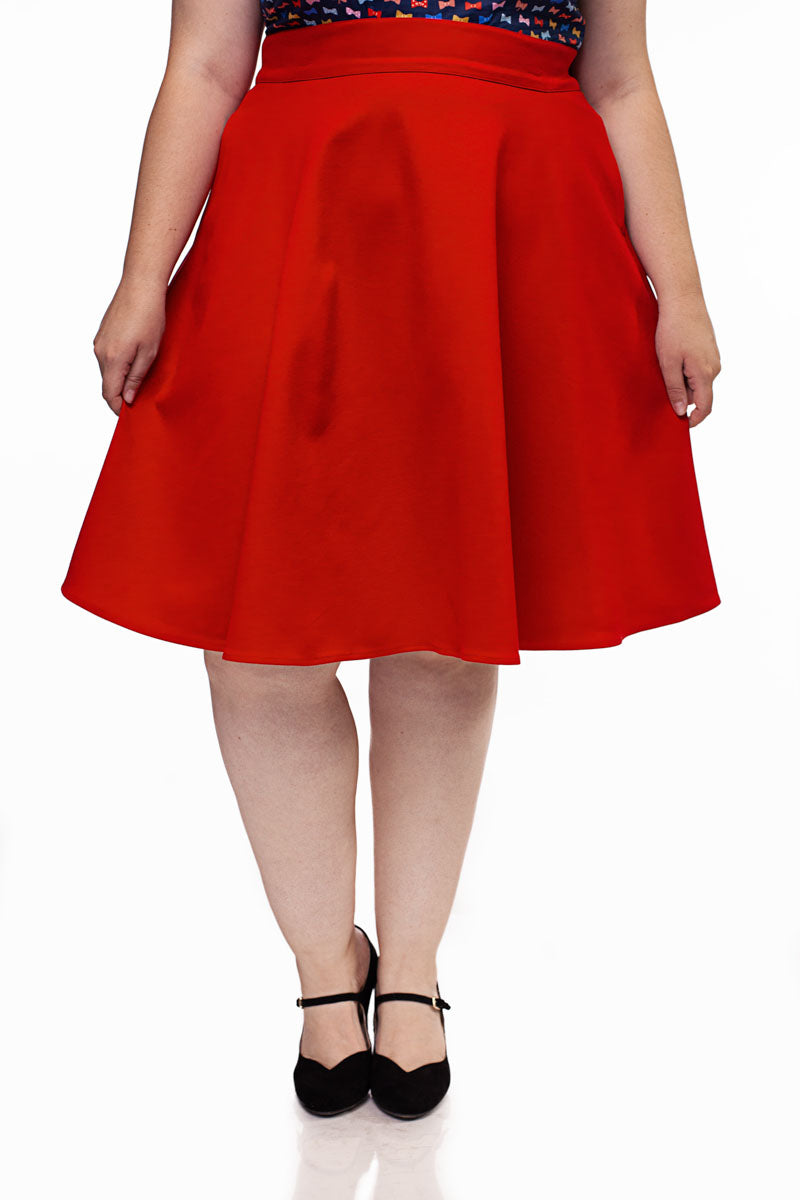 Charlotte Skirt in Red Retrolicious