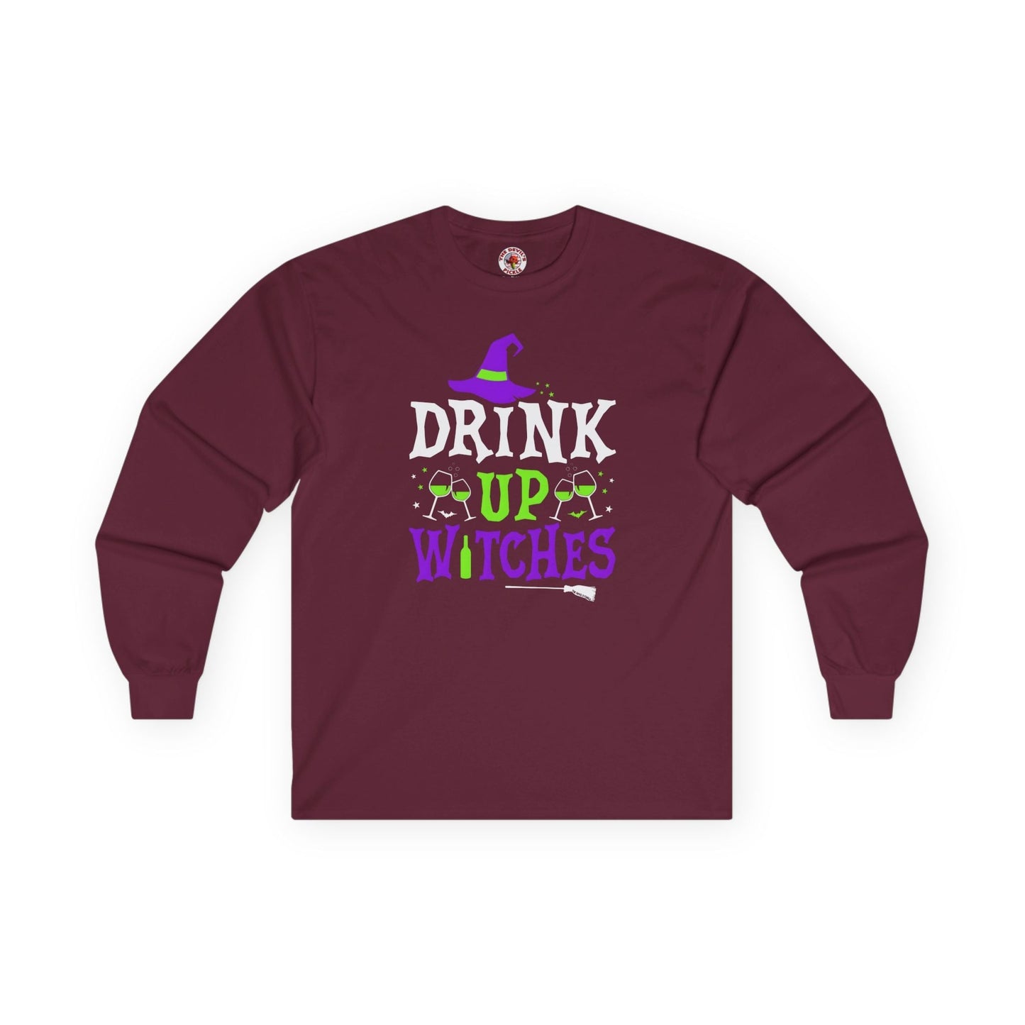 Drink Up Witches Long Sleeve Tee The Devil's Pickle