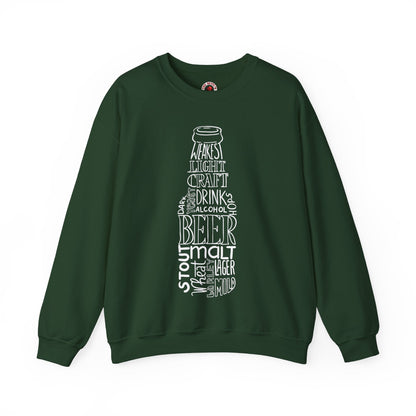 Beer Bottle of Words Crewneck Sweatshirt The Devil's Pickle