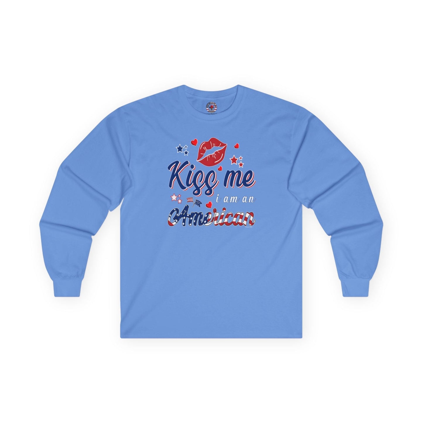 Kiss Me I Am An American Long Sleeve Tee The Devil's Pickle