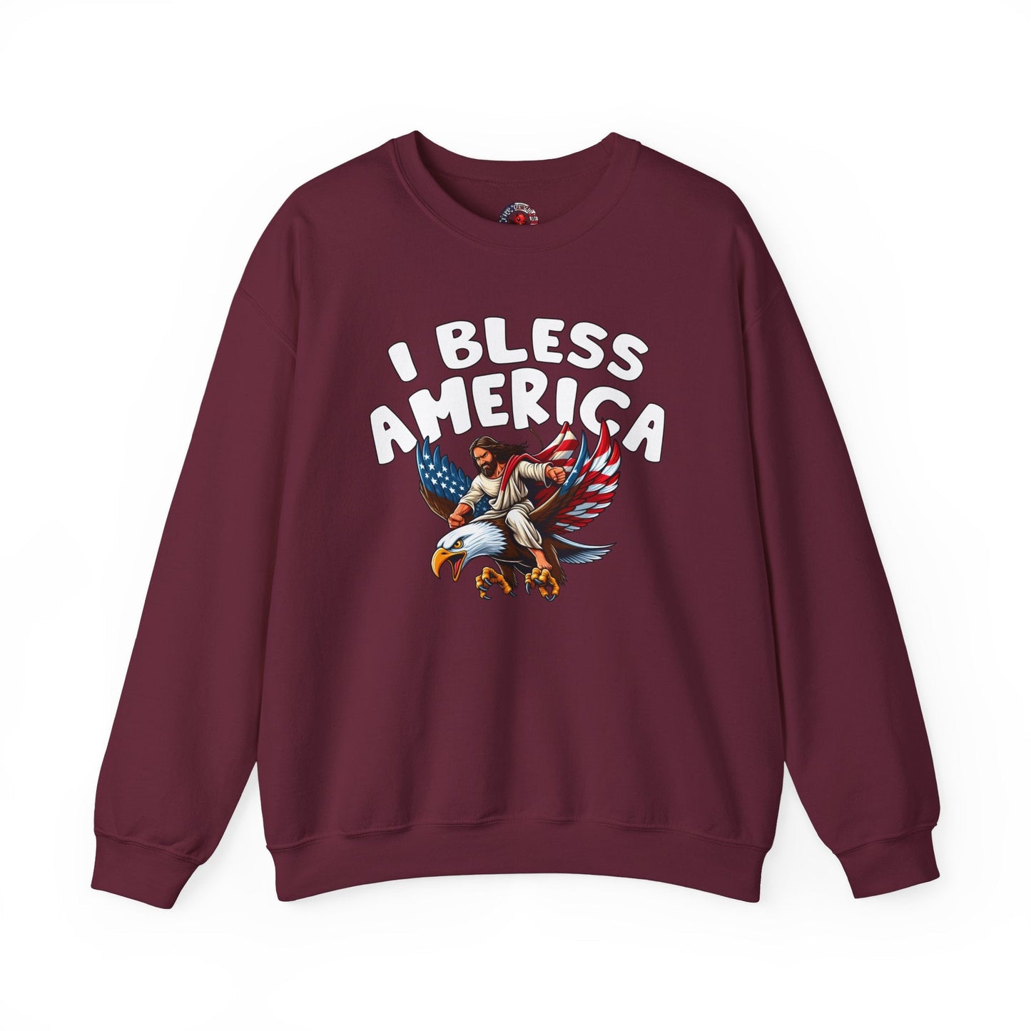 I Bless America Crewneck Sweatshirt The Devil's Pickle
