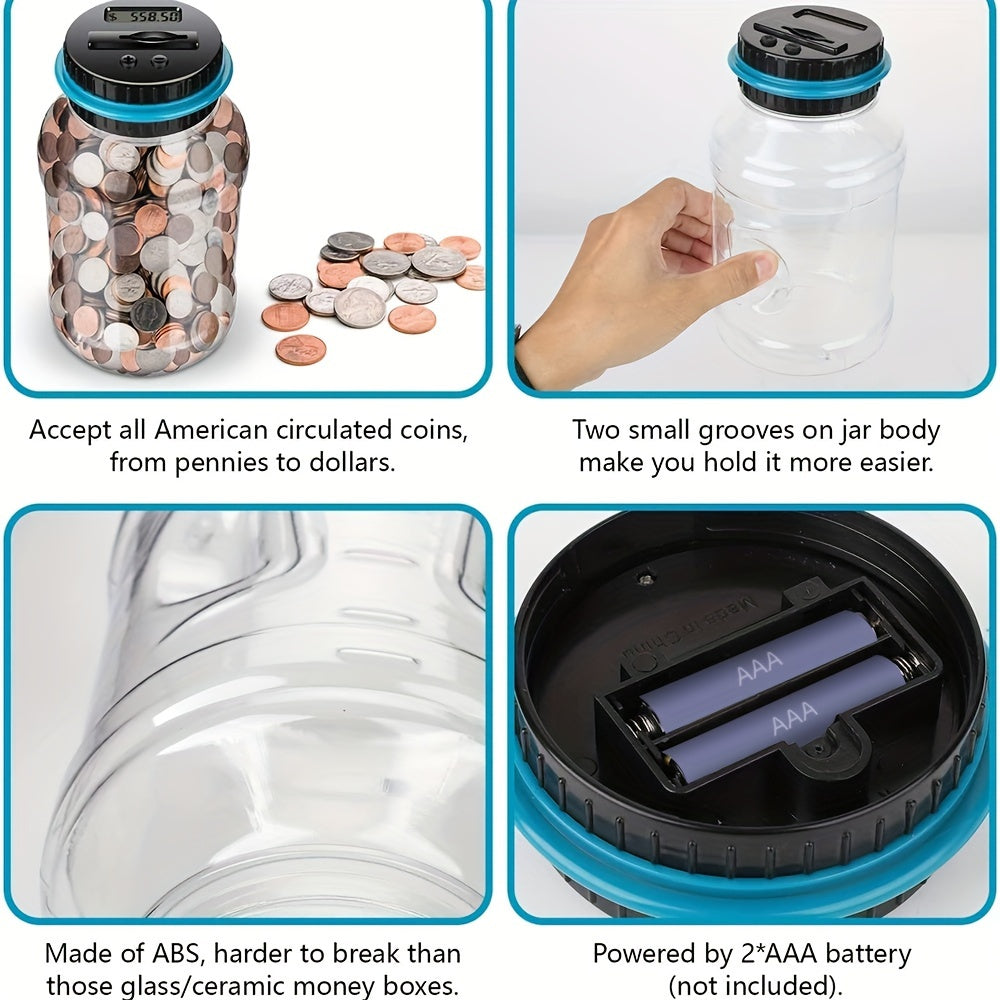 Piggy Bank, Counting Coin Bank, Digital Piggy Bank For Boys Kids, Money Saving Jar, Best Gift For Child, Designed For All US Coins Halloween/Thanksgiving Day/Christmas gift easter gift NovaCart
