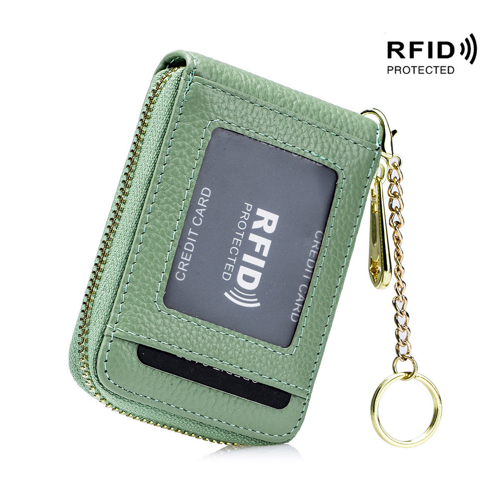 [RFID Credit Card Holder] Casual RFID Credit Card Holder, Multi-compartment Wallet - Simple Zip Around Card Case NovaCart