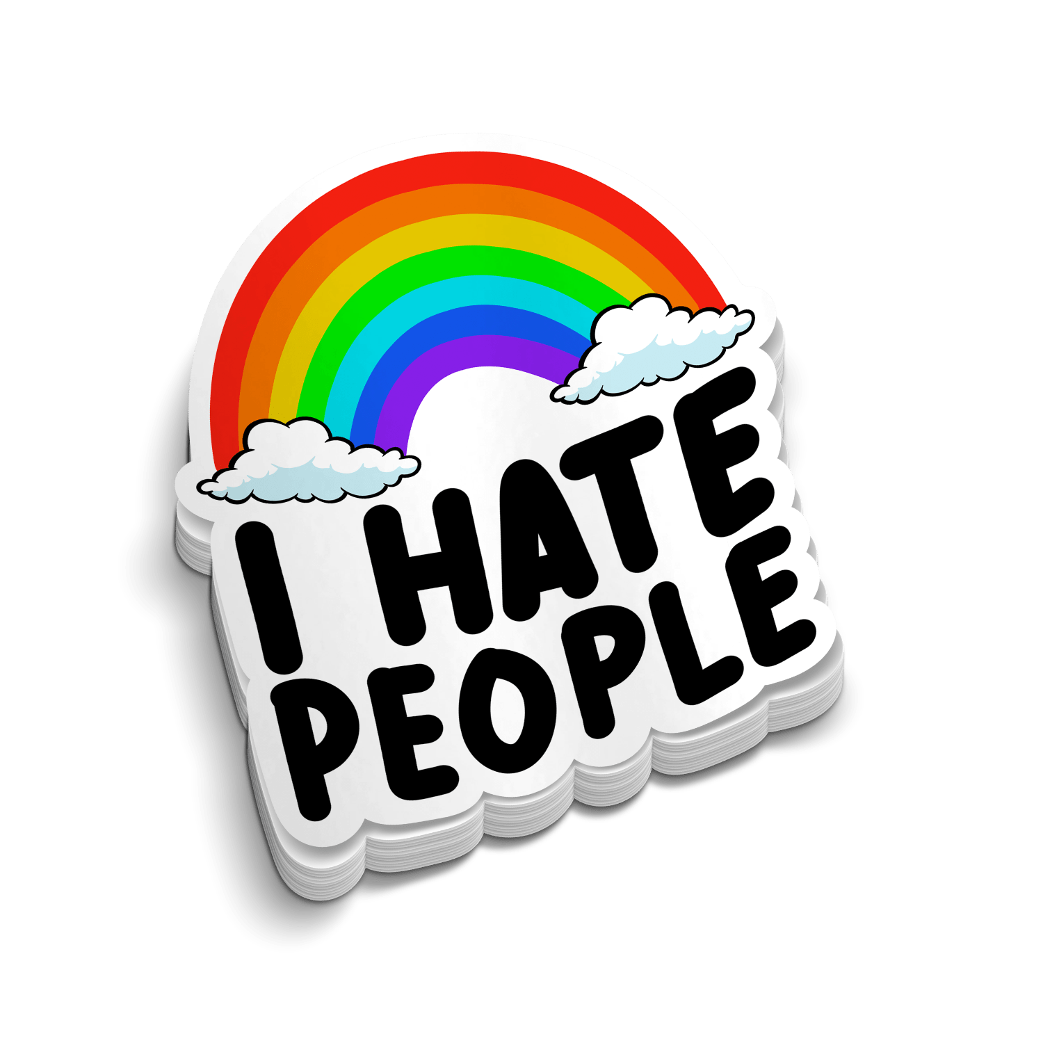 I Hate People - Hard Hat Decal Armed American Supply