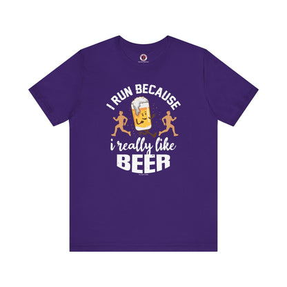 I Run Because I Really Like Beer T-Shirt The Devil's Pickle