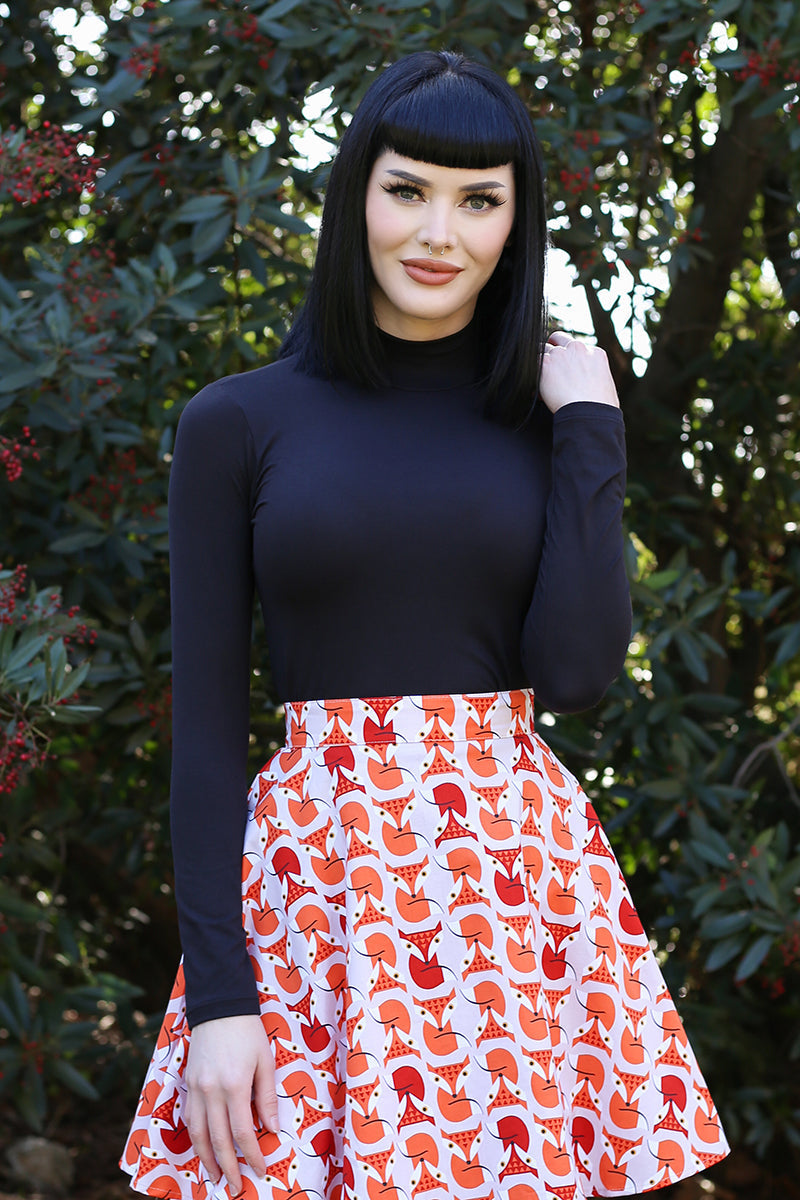 Black Mock Neck Top - 1X only Retrolicious