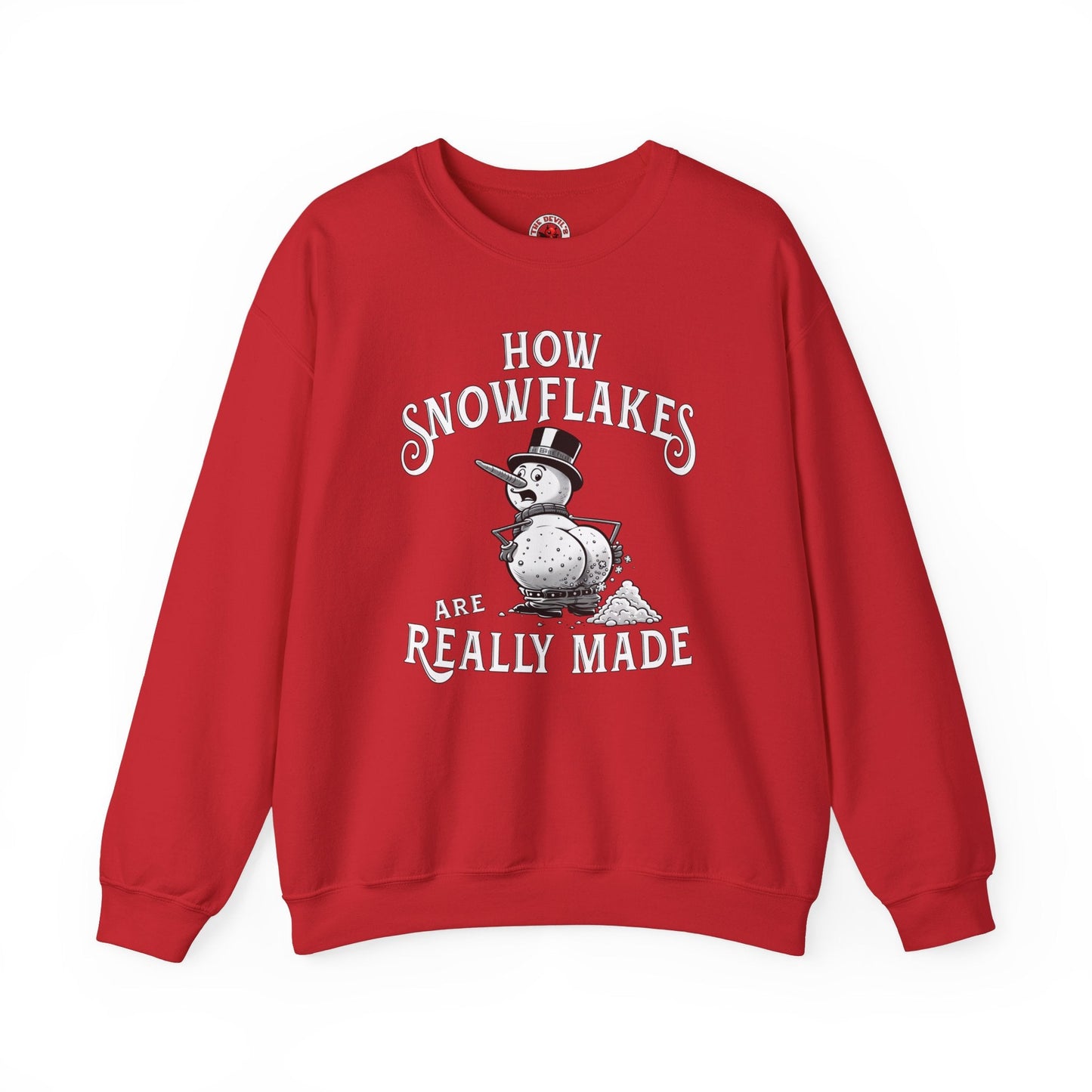 How Snowflakes Are Really Made Crewneck Sweatshirt The Devil's Pickle
