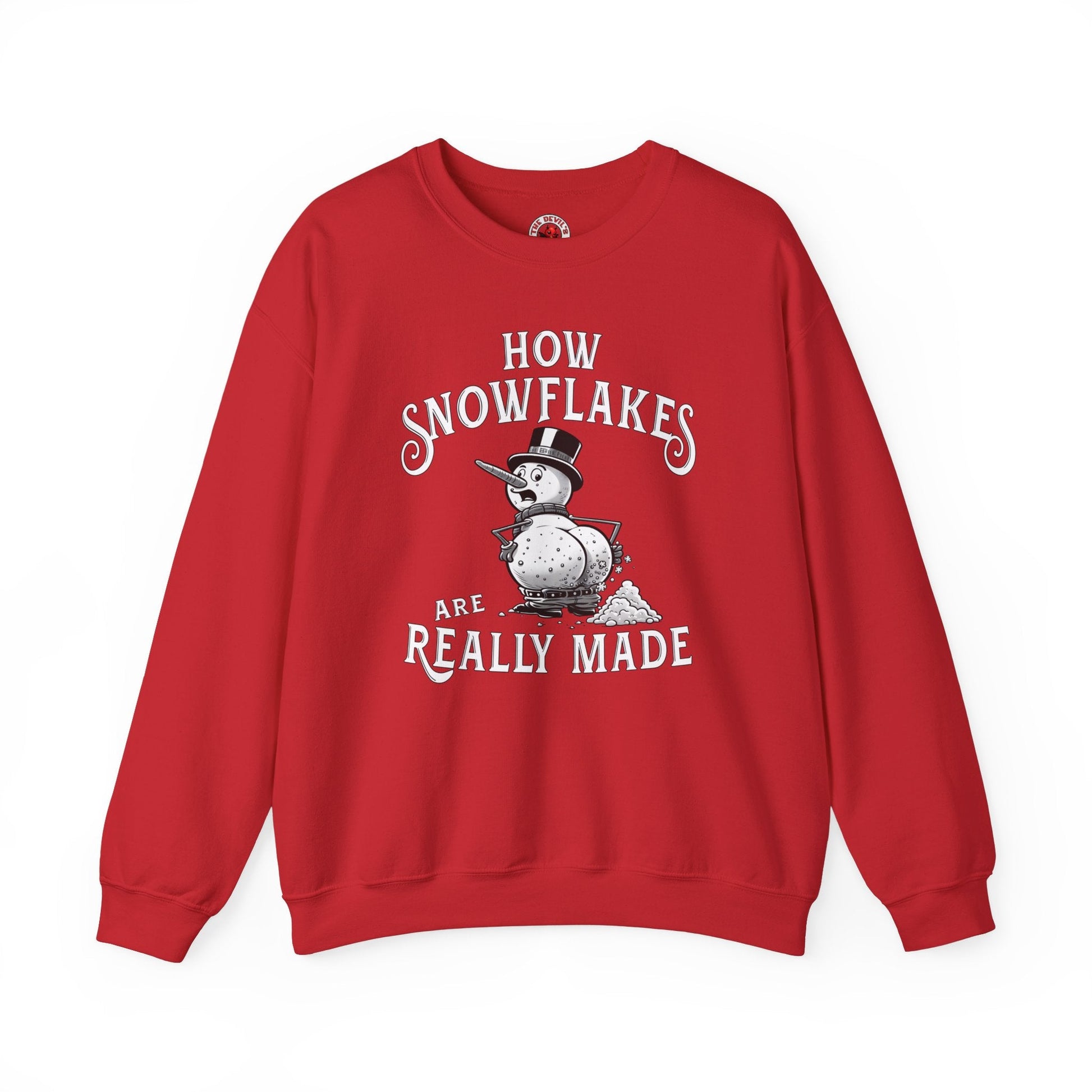 How Snowflakes Are Really Made Crewneck Sweatshirt The Devil's Pickle