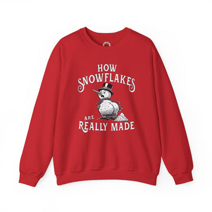 How Snowflakes Are Really Made Crewneck Sweatshirt The Devil's Pickle