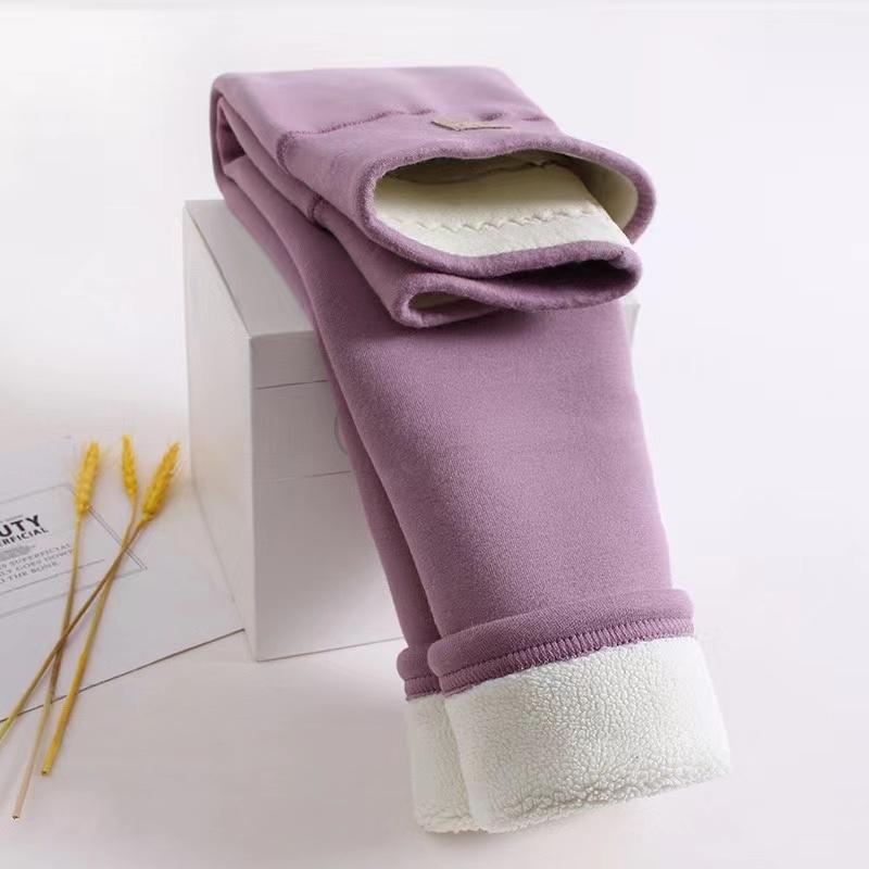 Girls Wool-Lined Thickened Winter Leggings FitiqueFit