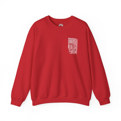 American Flag QR Code Crewneck Sweatshirt The Devil's Pickle