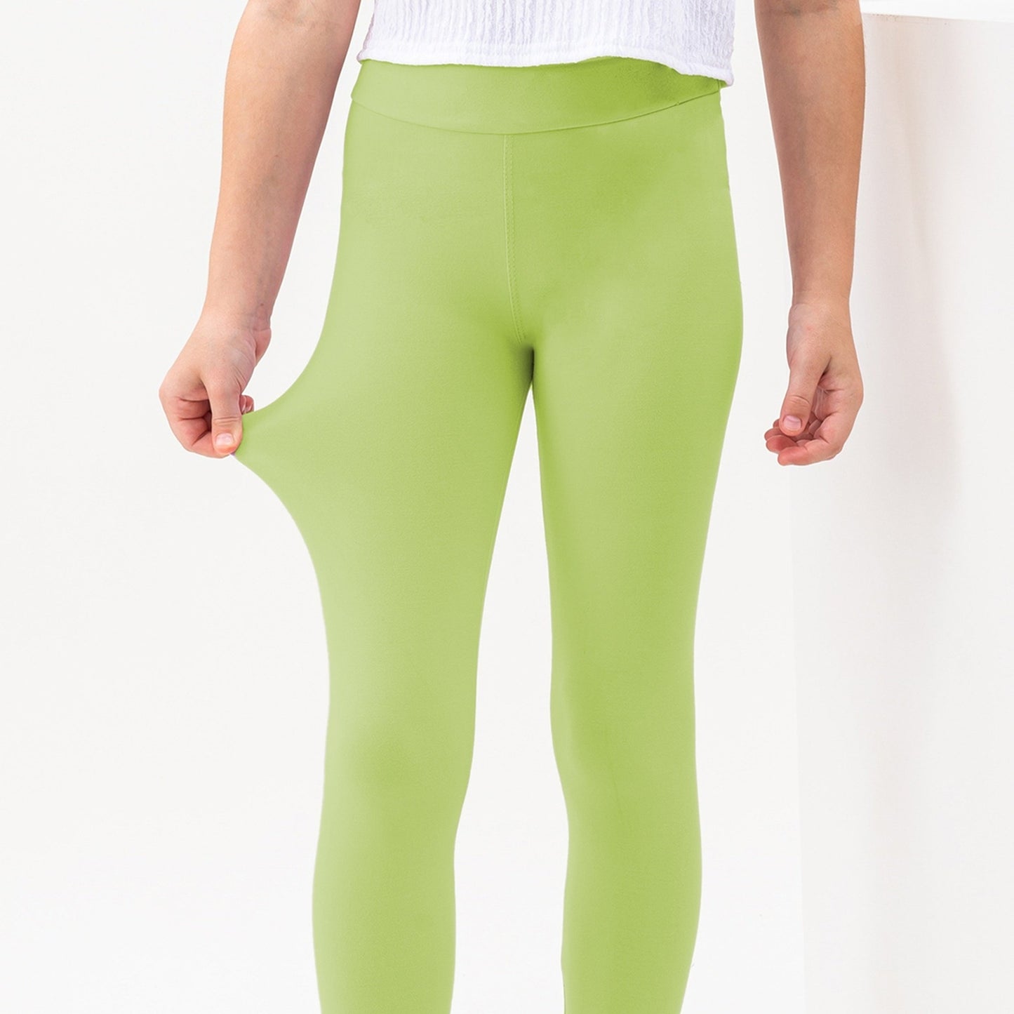 Girls' Super Soft High-Stretch Leggings - Solid Black Tight Pants with Elastic Waistband, All-Season Stretchy Leggings for Girls, Everyday & Formal Outfits - SOFTMILK NovaCart