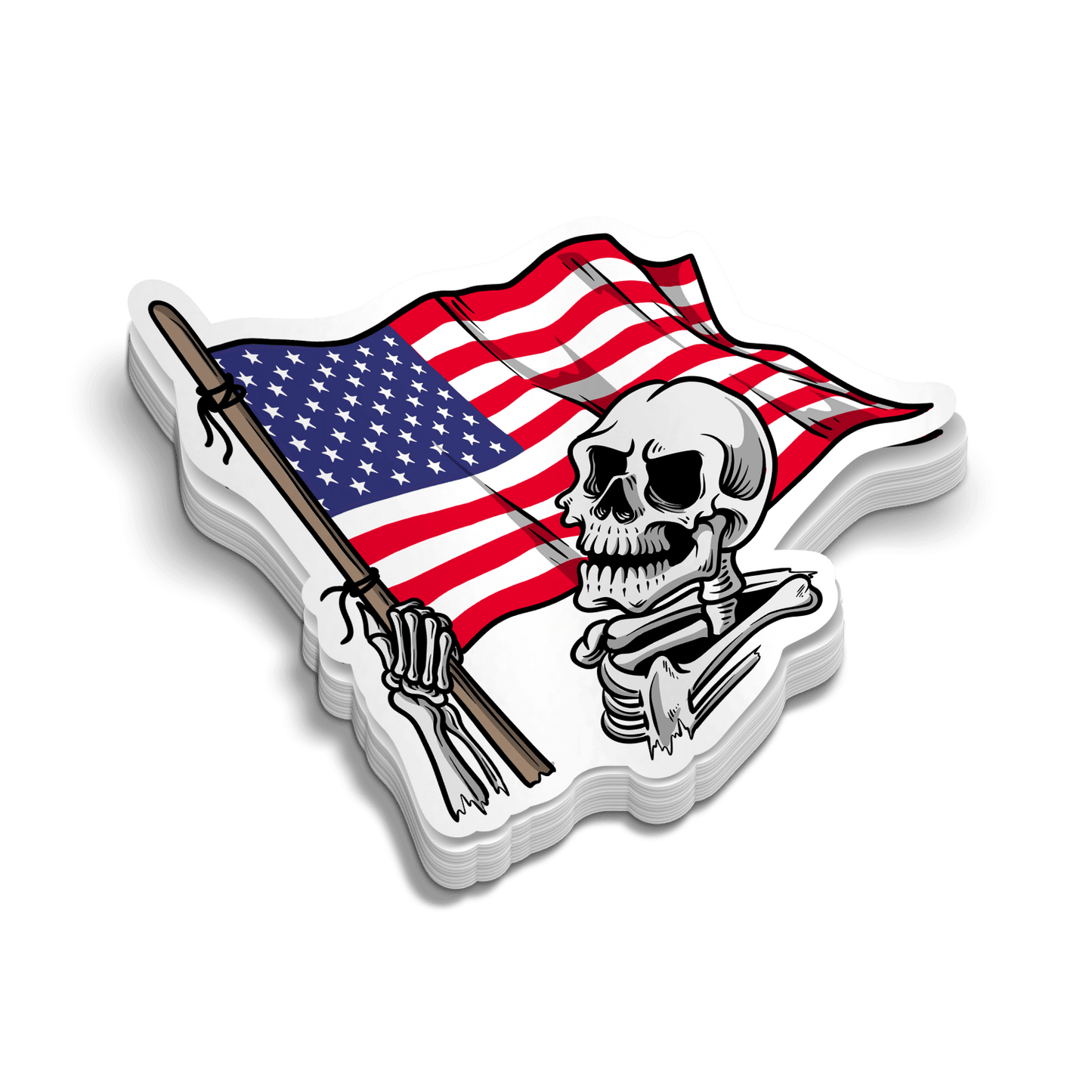 American Skeleton - Hard Hat Decal Armed American Supply
