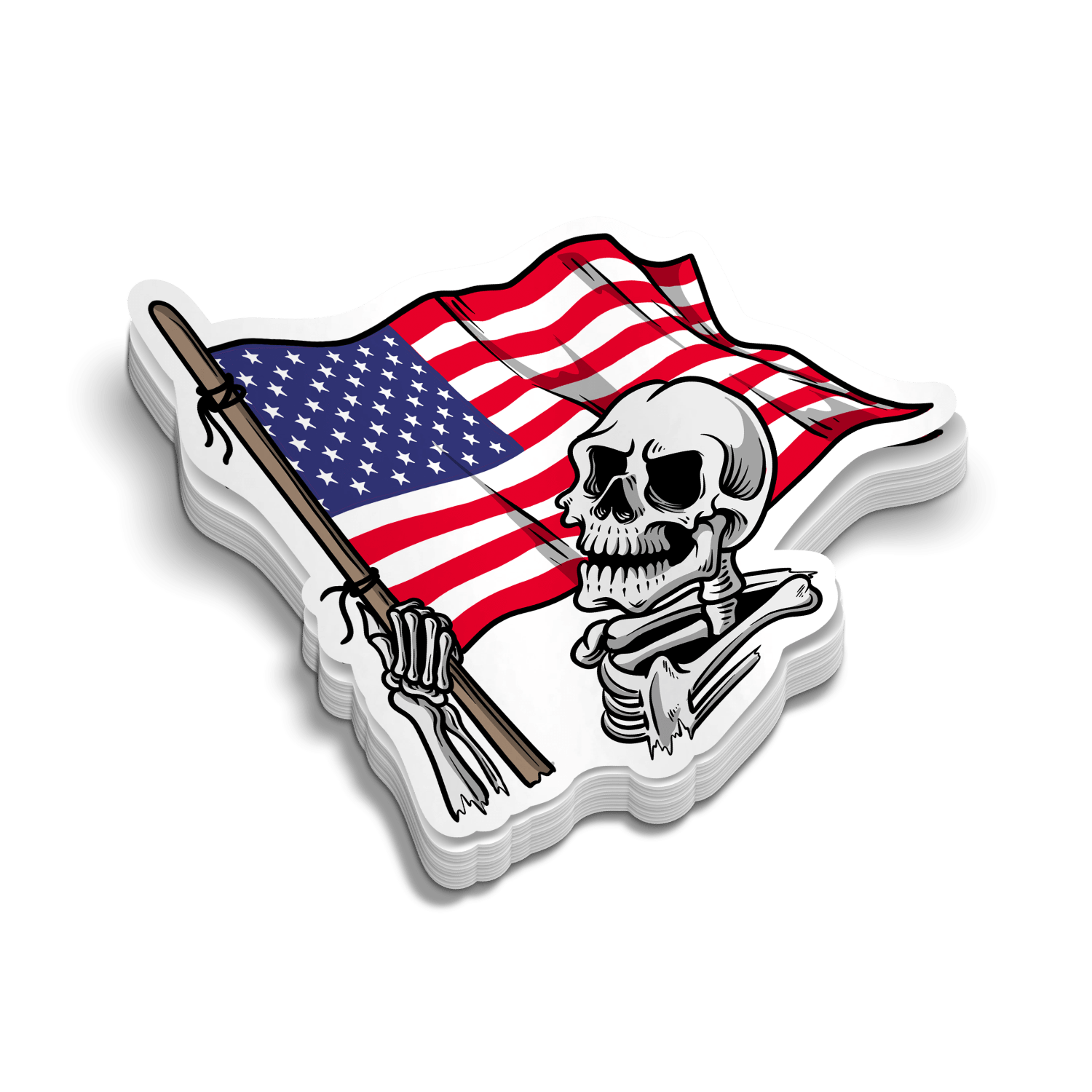American Skeleton - Hard Hat Decal Armed American Supply
