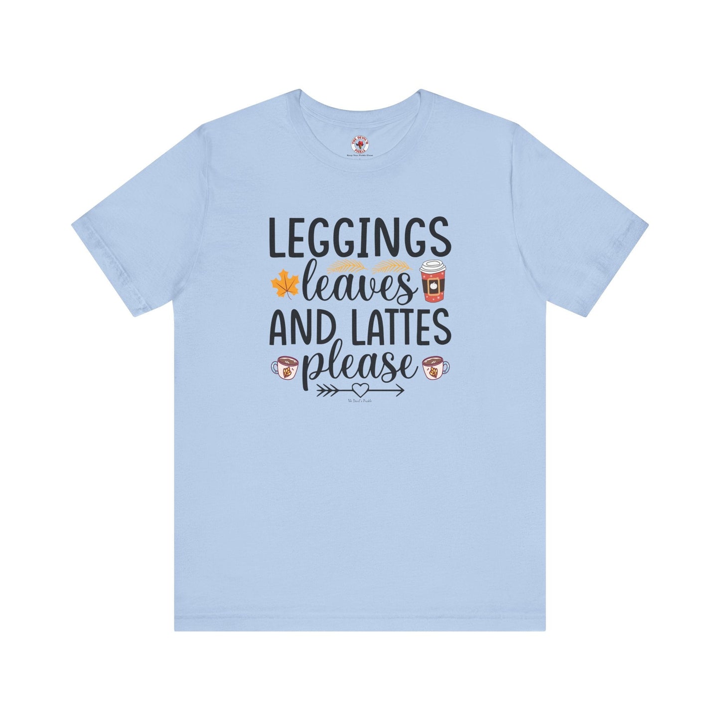 Leggings Leaves and Lattes Please T-Shirt