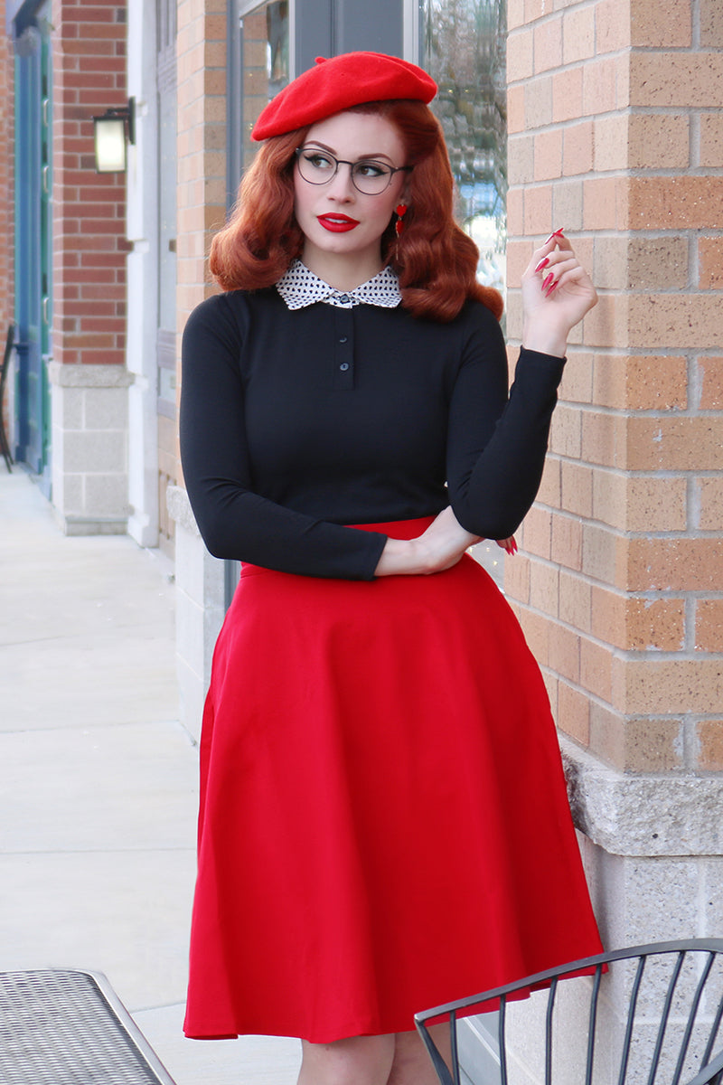 Charlotte Skirt in Red Retrolicious