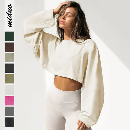 Active Comfort Long Sleeved Sweatshirt Crop Top Country in My Heart