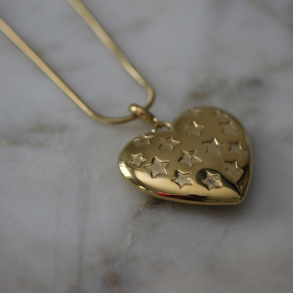 Starlight Heart Necklace - Stainless Steel Deep South Originals