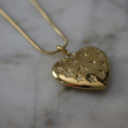 Starlight Heart Necklace - Stainless Steel Deep South Originals