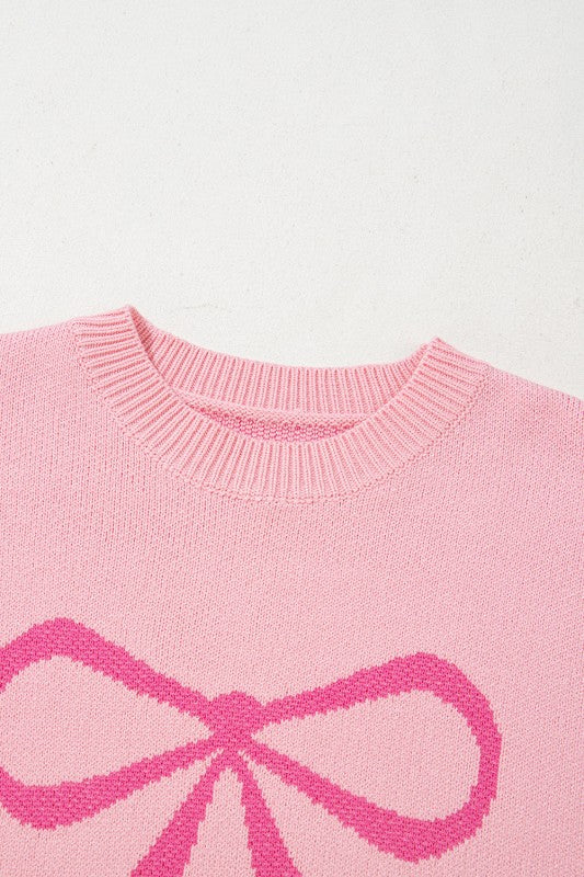 Bow Valentine Long Sleeve Crewneck Sweater Shop Style & More | Fresh Looks, Everyday Deals & Free Shipping
