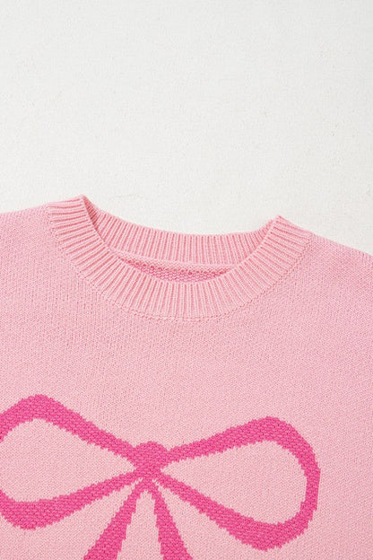 Bow Valentine Long Sleeve Crewneck Sweater Shop Style & More | Fresh Looks, Everyday Deals & Free Shipping