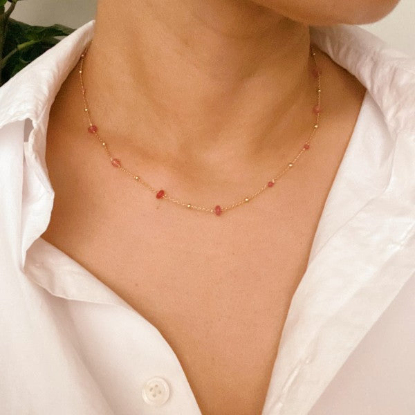 Dainty Precious Stone Bead Necklace Shop Style & More | Fresh Looks, Everyday Deals & Free Shipping