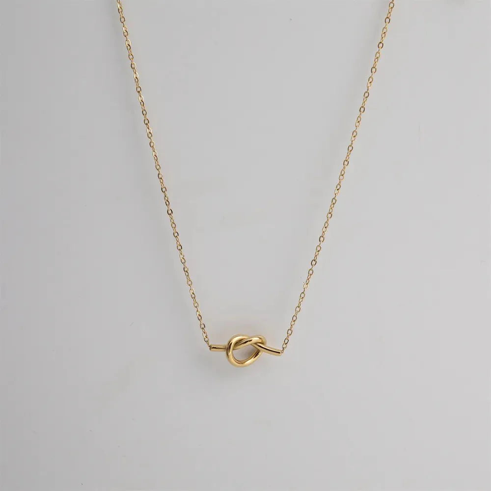 Solstice Knot Necklace Ivory Embers